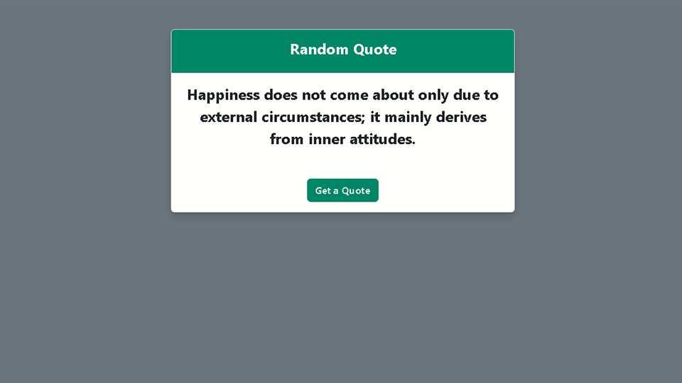 Random Quote Generator